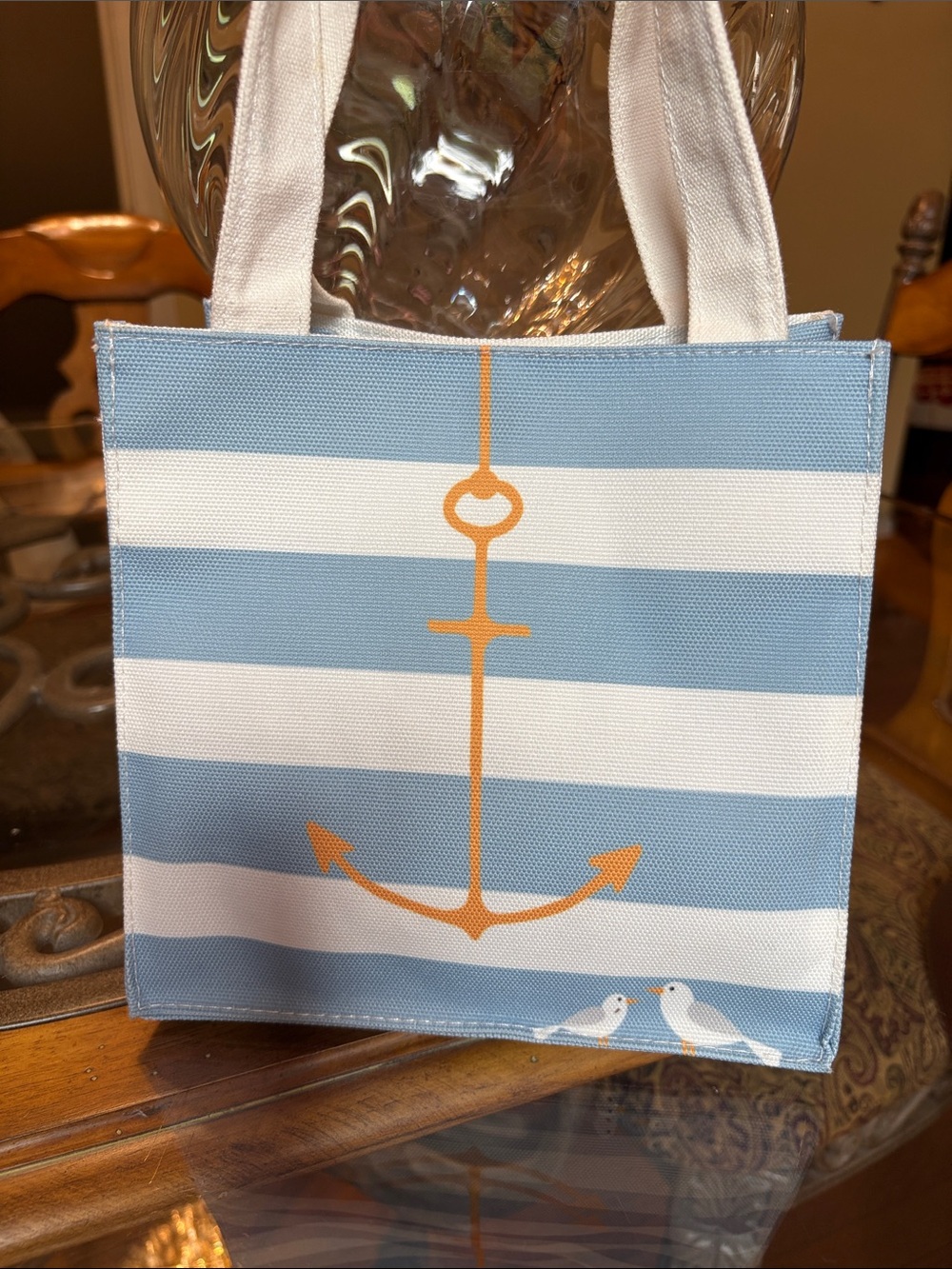 Blue & White Striped Nautical Tote - Picture 2 of 6